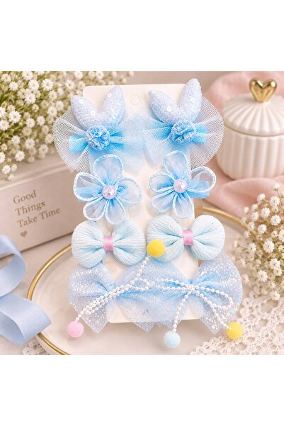 So Much Accesories Tulle Bow and Flower Detailed Children's Hair Accessory Ha...