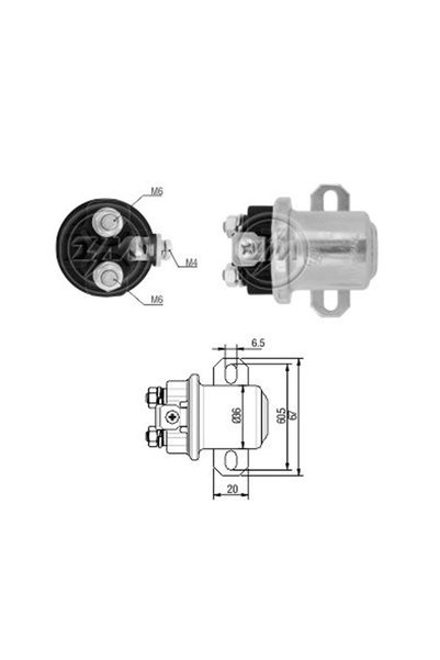 ZM 6408 صمام كهربائي للمحرك 24 فولت 37MT - 41MT مرسيدس بنز 1632 - 1634 - 1938 - 1944 - 2638 L - LS - LK -