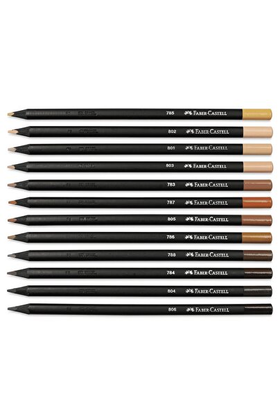 Faber Castell Kuru Boya Seti 12'li Black Edition Skin Tones Ten Renkleri ve 12'li Çift Taraflı 24 Re