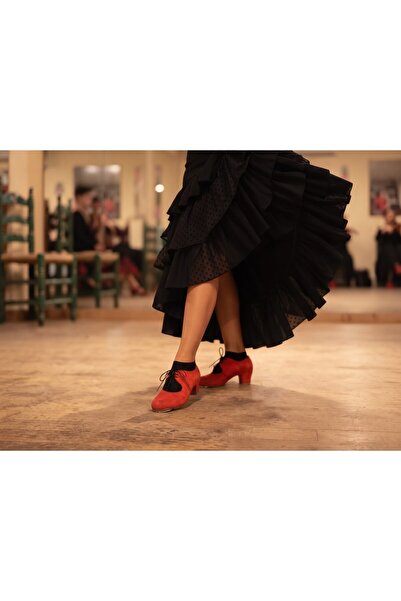 bitangosu "Flamenkonun Ateşi" Flamenco and Dance Shoes 5.5 cm Heel Height - R...