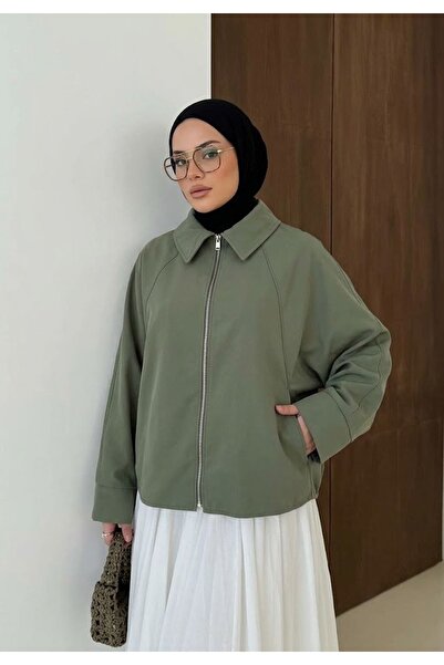 Lunsera Store بليزرات للمحجبات - كاكي - ضيق