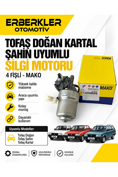 ERBERKLER Tofaş Doğan, Kartal, Şahin Uyumlu Mako Silgi Motoru – 4 Fişli