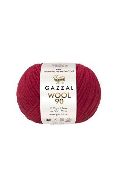 Gazzal Wool 90% 100% Australian Merino Wool Hand Knitting Yarn 50 Gr 77 m - 1...