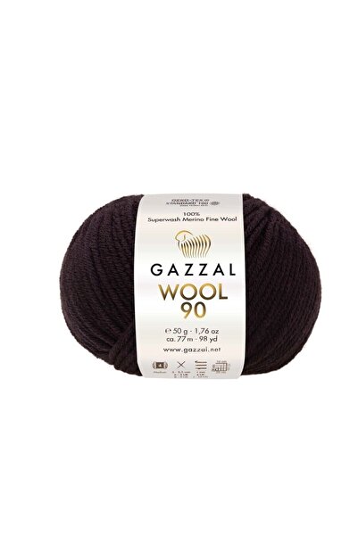 Gazzal Wool 90% 100% Australian Merino Wool Hand Knitting Yarn 50 Gr 77 m - 1...
