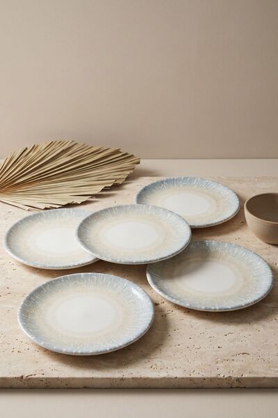 RUBİ PORSELEN Plate - Cream - 6