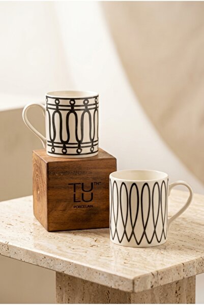 Tulu Porselen Ritim 2 Kişilik Mug Bardak (280 cc)