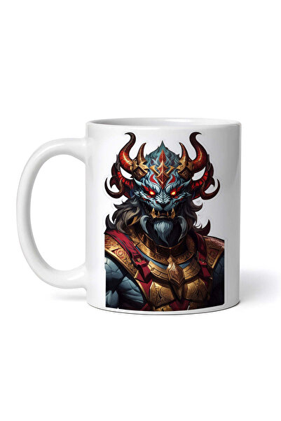 INOVATIX Personalized White Mug, Malphas With Plate, Inovatix®. 330ml