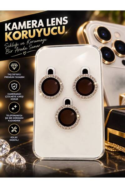 İPHONE 11 PRO MAX TAŞLI KAMERA LENS KORUYUCU