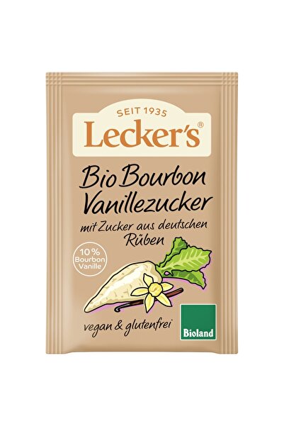 Lecker's Vanilla beet sugar with Bourbon vanilla 3x8g, gluten-free and organi...