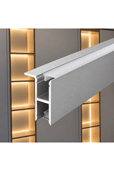 Ledarmy DL819B Slim Lineer LED Raf Aydınlatma Profili Alüminyum rengi 1 Metre...