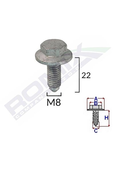Generic SURUB FIXARE ELEMENTE MOTOR PENTRU GRUP VAG 8X22MM SET 5 BUC