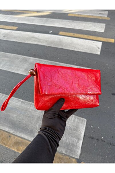 Mia Collection Simple Model Clutch Bag, Portfolio Bag, Handbag Red