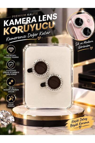 İPHONE 13 MİNİ TAŞLI KAMERA LENS KORUYUCU