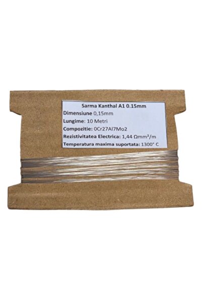 Nafpro Sârmă Kanthal A1 0.15mm, rezistentă la temperaturi extreme, 10 metri