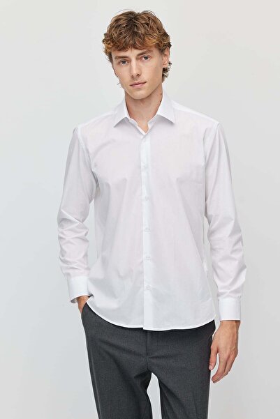 PAULMARK Men's Classic Collar Plain Shirt