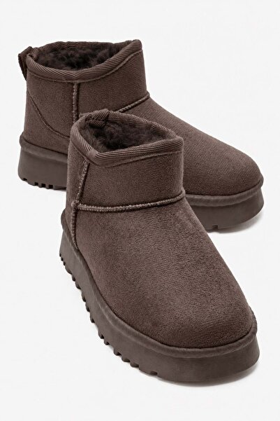 CCWAY AYAKKABI Low-Heeled Mini Children's Boots Brown