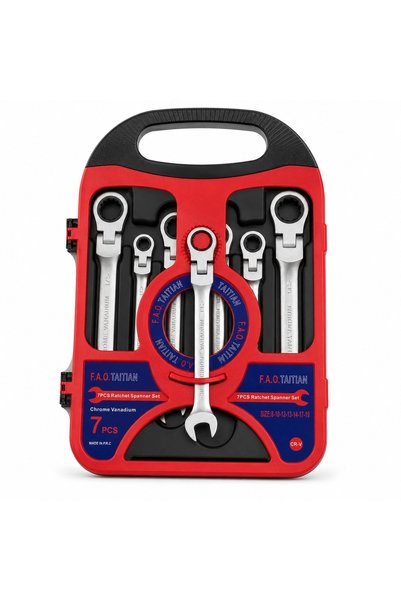 Generic Brand Ratcheting Combination Wrench Set, Swivel Head, Chrome Vanadium...