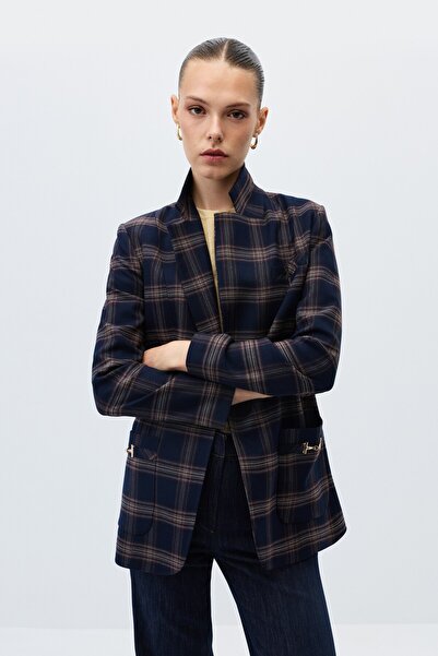 shnwomen Ekose blazer ceket