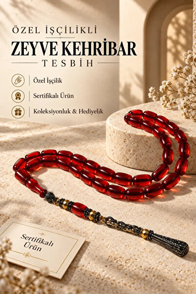 İlkbenaldim Ειδικά Χειροποίητες Χάντρες Προσευχής από Κεχριμπάρι Ζευβέ – Με Π...