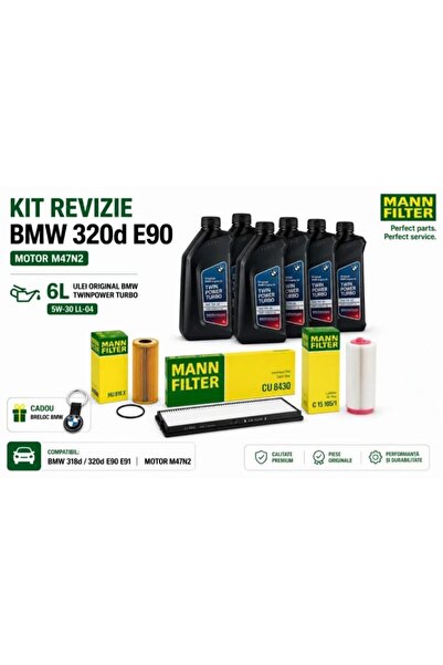 Generic Kit Revizie BMW E90 E91 320d M47 - Ulei BMW + MANN +Cadou