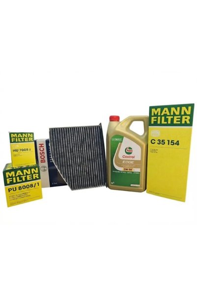 Generic Kit de revizie Passat B7 2.0TDI Filtru MANN/Bosch + Castrol 5L