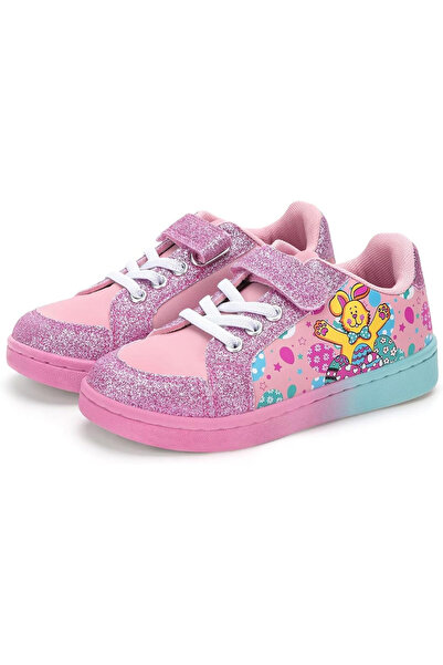 OEM Pink Sport Shoes for Kids Made of Canvas, Sneakers with Velcro and Elasti...