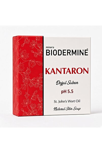 MineraBiodermine Biodermine Kantaron Natural Soap 125Gr St. John's Wort Oil Natural Hair and Skin Care Soap
