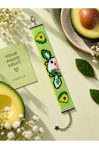 Your Mood Fruit Avokado Detaylı Renkli Boncuklu El Dokuma Bileklik