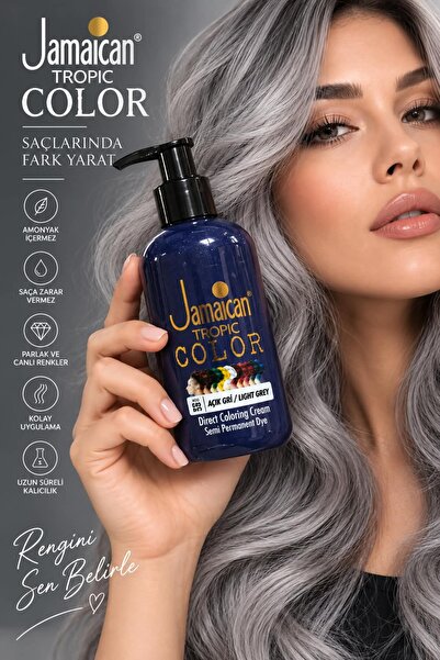 Genel Markalar Jamaican Tropic Color 595 Açık Gri (Light Grey) Saç Boyası – D...