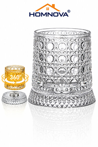 Homnova 360 °   Rotating Crystal Drinking Glass Special Design Premium Gift G...