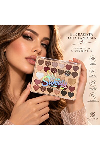 Generic Brand روناسي سويتي 20 لونًا من ظلال العيون - مجموعة ظلال عيون متعددة ...