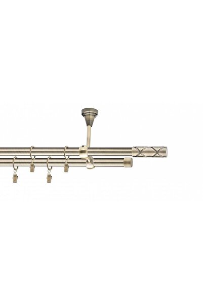 Perdegal Galerie metalica Ciel Dubla De Tavan 19mmx220cm, cu Inele din Metal,...