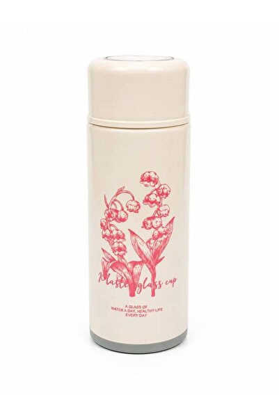 TOY LAND 500ML Glass Water Bottle with Floral Print, Protective Sleeve, Leakp...