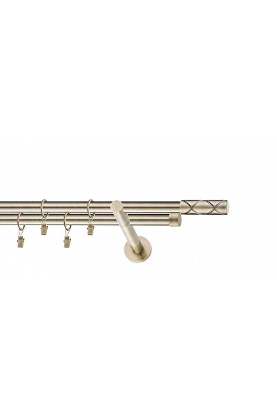 Perdegal Galerie metalica Ciel Dubla Moderna 19mmx200cm, cu Inele din Metal, ...