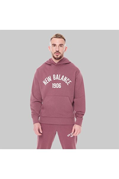 New Balance Βασικό Φούτερ Φλις με Κουκούλα Varsity