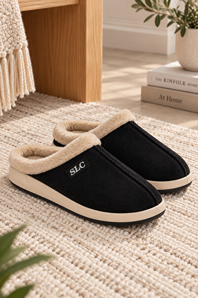 Wordex Slc K-1300 Soft Wool Winter Warm Women's House Slippers with Fur Inside