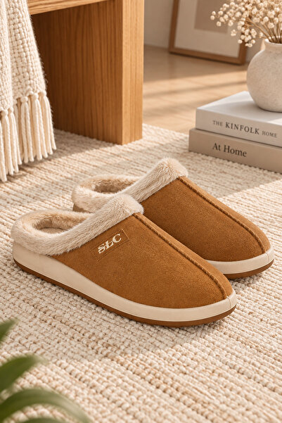 Wordex Slc K-1300 Soft Wool Winter Warm Women's House Slippers with Fur Inside