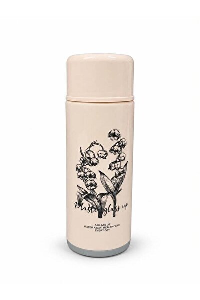 TOY LAND 500ML Glass Water Bottle with Floral Print, Protective Sleeve, Leakp...