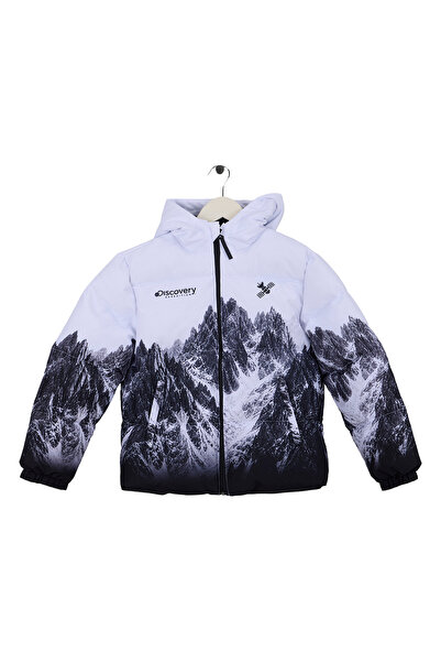 Discovery Expedition Beyaz Erkek Çocuk Desenli Mont D6WB-MNT3001