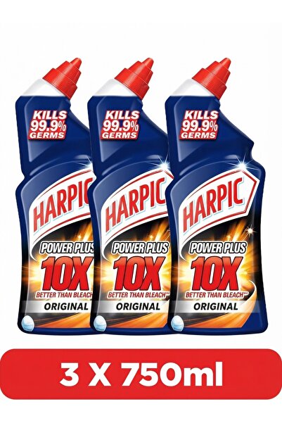 Harpic منظف مرحاض هاربيك باور بلس بتركيبة أقوى 10 مرات 750مل * 3 حبات