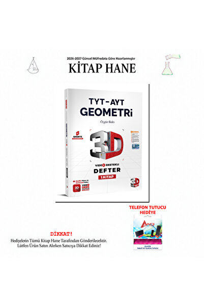 3D Yayınları 2026-2027 TYT-AYT Geometri 1. Kitap Video Ders Defteri