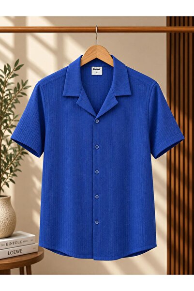 CLASSİCS MEN Men's Patterned Cotton Summer Short Sleeve Shirt