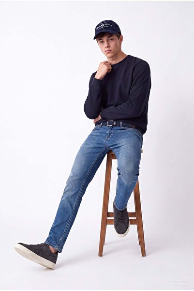 PAULMARK Men's High Waist Straight Leg Jeans