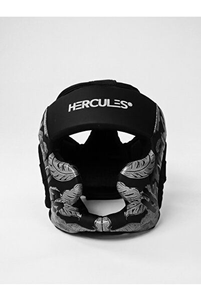 HERCULES Fight Gear Kafa Koruyucu - Siyah Gri - Boks, MMA, Kickboks (Beden M)