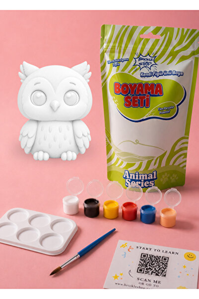 Baykuş Boyama Seti | Hobi ve Eğitici Aktivite İçin 3D Baykuş Boyama Seti | Animal Serisi