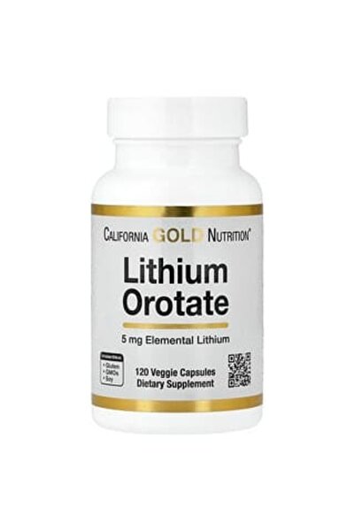 California Gold Nutrition Lithium Orotate 5 mg 120 Kapsül