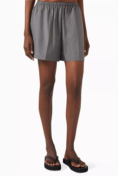 12storeez Cotton Poplin Elastic Relaxed Fit Women's Shorts
