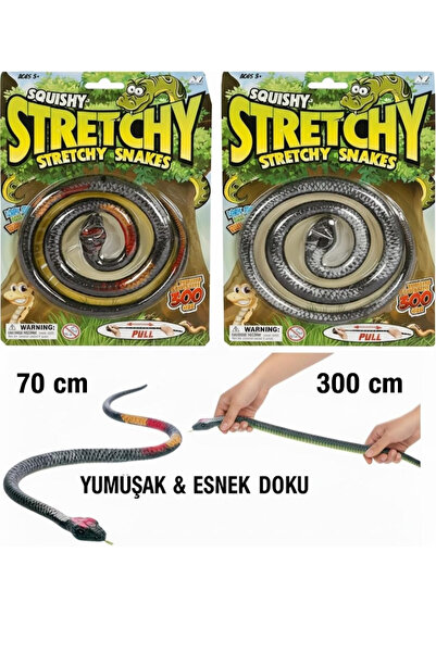 düşler oyuncak dünyası Snake Sukushi Esnek Yılan Oyuncak 70-300 Cm Uzayan Sür...