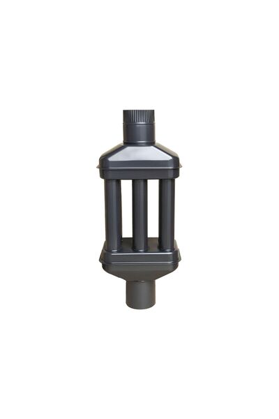 Flamex enamelled heat recovery unit, height 80 cm, black, 0.4 mm sheet metal