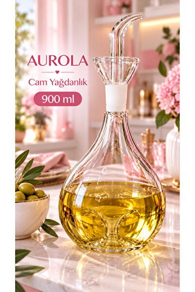 Maloria Sızdırmaz İnce Cam Kristal Yağdanlık | 900ml - 1 Adet